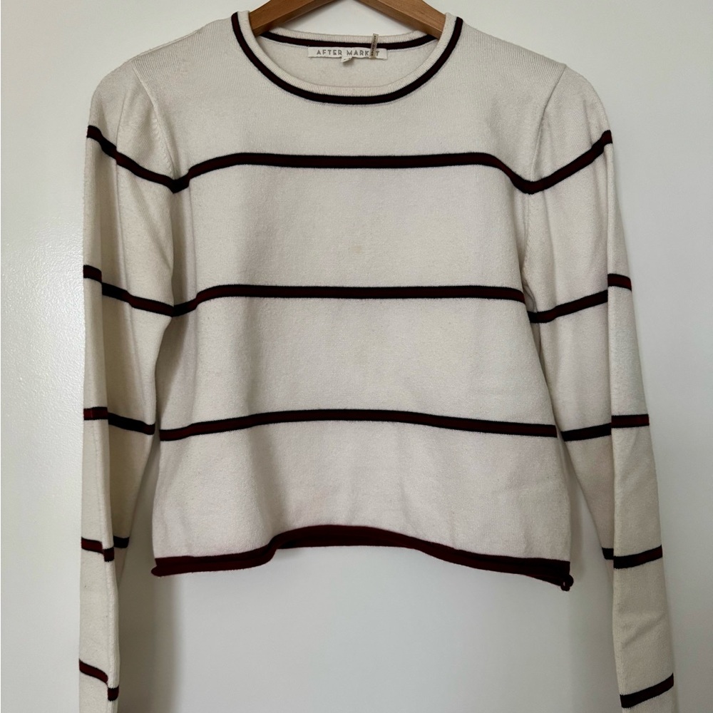 Striped cropped sweater